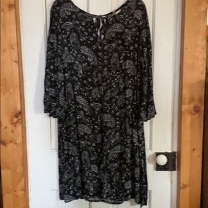 Black Paisley Print Dress